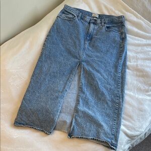 Universal Thread Medium Blue Denim Jean Midi Skirt Size 16